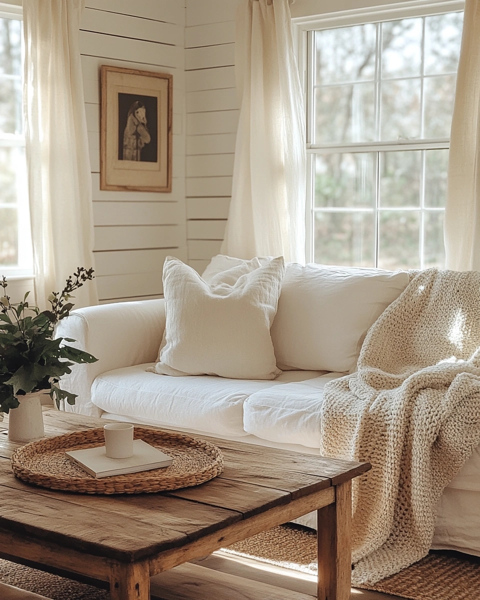 Neutral Farmhouse Apartment Living: How to Bring Cozy Country Charm to Your City Space
